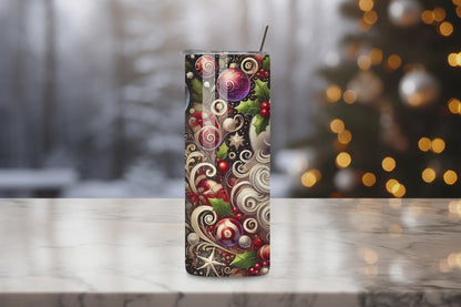 Retro Santa Claus Tumbler, Christmas Gift, Santa Ride, 20OZ Tumbler, 22OZ Tumbler, 30OZ Tumbler