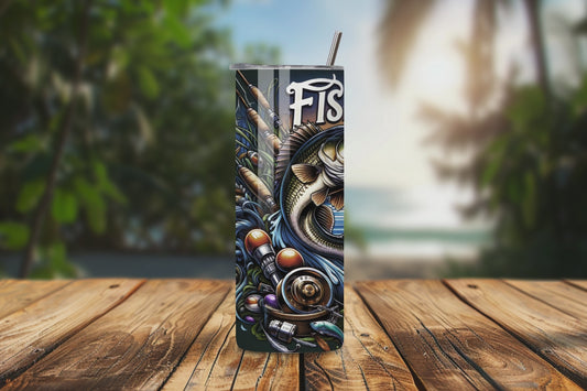 Fishing Life Tumbler, Gift for Angler, Fishing Coffee Cup, Lake Life Travel Mug, 20OZ Tumbler, 22OZ Tumbler, and 30OZ Tumbler